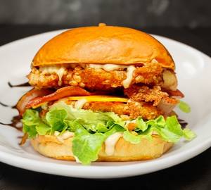 Chicken overloaded burger