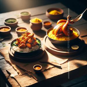 Broiler Chicken Thali