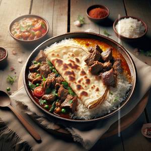 Mutton Roti With Rice