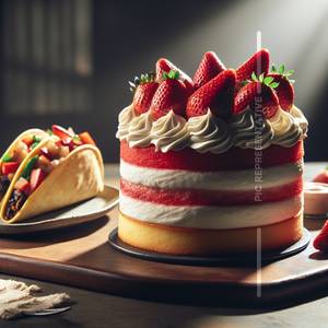 Eggless Strawberry Cake (500 gms)