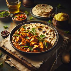Chicken Masala with 4 Pc Chapati                                            