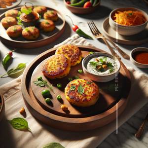 Desi Ghee Aloo Tikki                                            