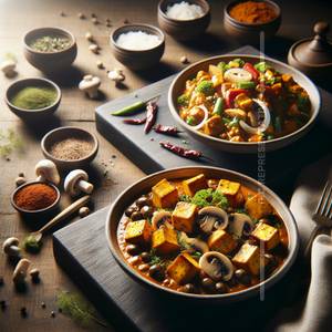Paneer Mushroom Masala [400 grams]