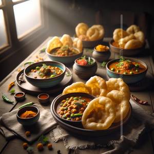Poori With Chole Masala