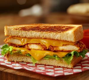 Crunchy fried chicken sandwich