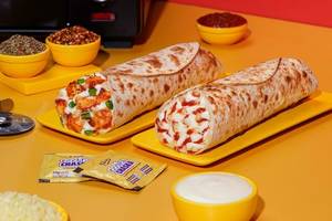 2 Veg Pizza Wraps at 150 each