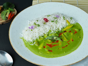 Veg Thai Green Curry With Rice