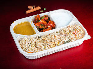 Andhra Veg Biryani With Gobi 65 Box