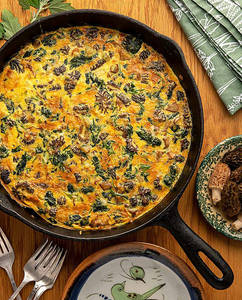 Mushroom And Spinach Omelette