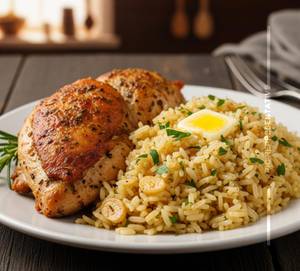 Jamaican Jerk Chicken With Butter Garlic Rice