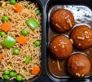 Veg Fried Rice + Veg Manchurian : Pure Veg Combo