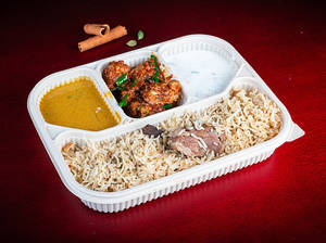 Andhra Mutton Biryani With Mutton Fry Box
