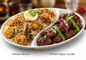 Chicken Biryani With Chicken Pepper Combo