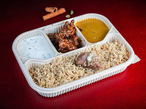 Andhra Mutton Biryani With Mutton Pepper Dry Box