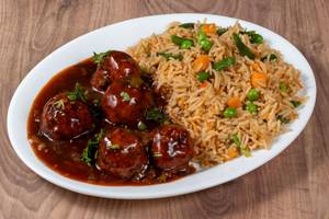 Veg Fried Rice+ Veg Manchurian Combo