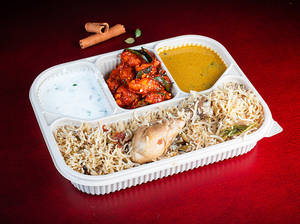 Andhra Chicken Biryani With Chicken Sholay Kebab Box