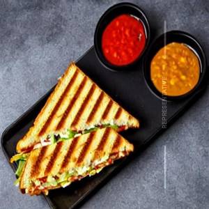 Corn Capsicum Grilled Sandwich