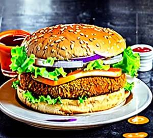 Tandoori veg cheese burger