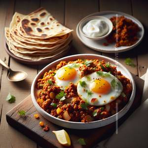 Egg Kheema With 2 Pc Plain Chapati