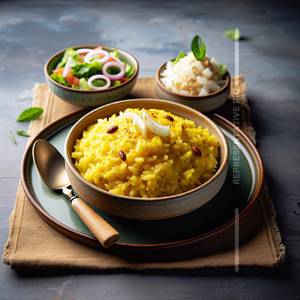 Butter Khichdi with Salad