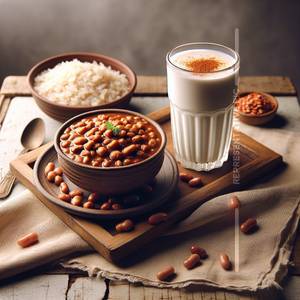Rajma Chawal ( Half ) + Sweet Lassi
                                       