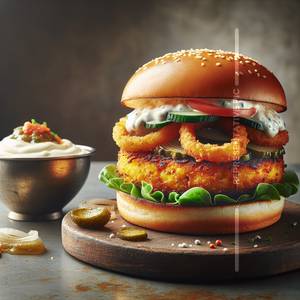 Grilled Aloo Tikki Burger                   