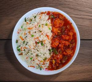 Fried rice with Manchurian