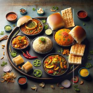 Pavbhaji + extra pav + pulao [2 pieces]                          