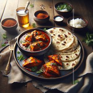 Fish Masala(2 pcs.) With 2 Pc Plain Chapati