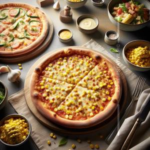 Cheese And Corn Thin Crust Pizza (7Inch)                                       