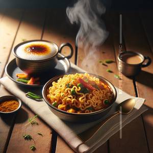 Masala maggie + chai                                   