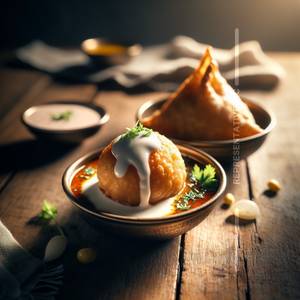 Dahi Kachori (1 Pc) + 1 Samosa                   