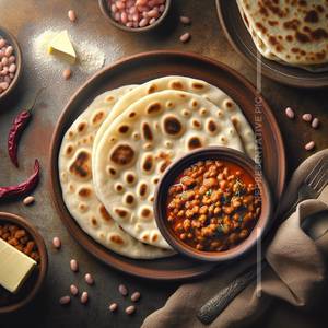 Dal Makhani(Half)+ 3 Butter Roti