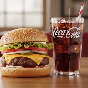 Cheese Burger and Coke