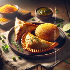 Cheese Kachori (1 Pc) + 1 Samosa                   