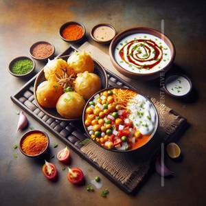 1 Dahi Bhel + 1 Kachori                             