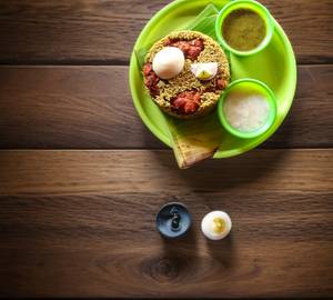 Chicken kebab donne biryani