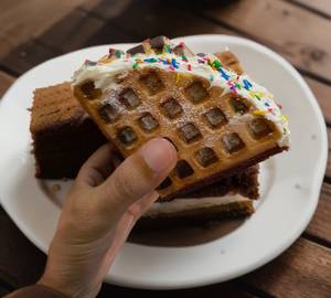 White chocolate waffle