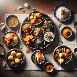 Maharashtrian veg thali                  