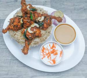 Chicken Lollipop Biryani (Semi Gravy)