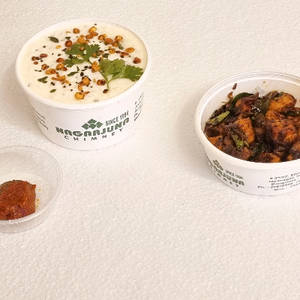 Curd Rice With Paneer Pepper Fry