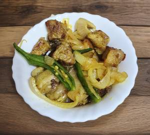 Pork dry fry with bamboo shoot