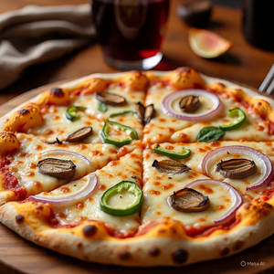 Onion capsicum pizza
