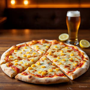 Cheese corn pizza