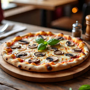 Spicy mushroom pizza