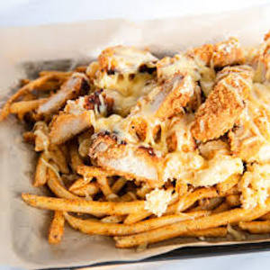 Chicken loaded fries