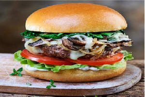 Cheesy Mushroom Burger