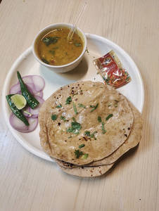 Dal Fry With 3 Butter Roti