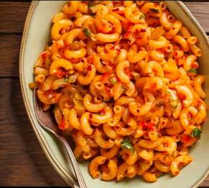Veg Red Sauce Macaroni With Cheese & Vegetables