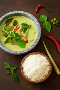 Green Thai Curry Chicken With Choice Of Rice